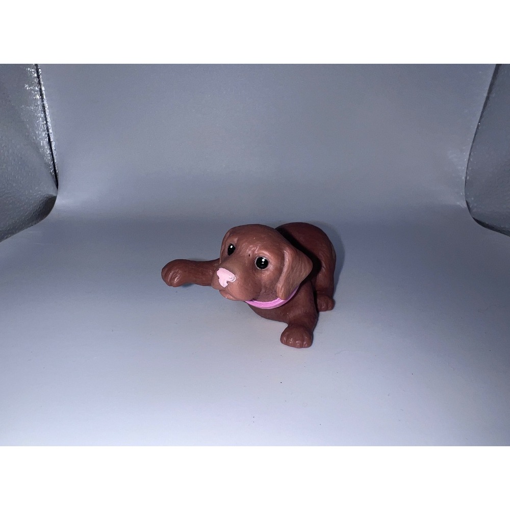 VTG Mattel BARBIE Bobbin' Bow-Wows Chocolate Lab Dog Toy‎ Figure Y2K Doll Life